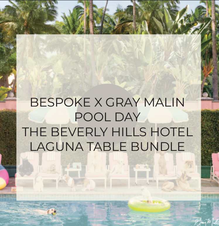 SPECIAL ORDER - Bespoke X Gray Malin Laguna Table - Pool Day, The Beverly Hills Hotel