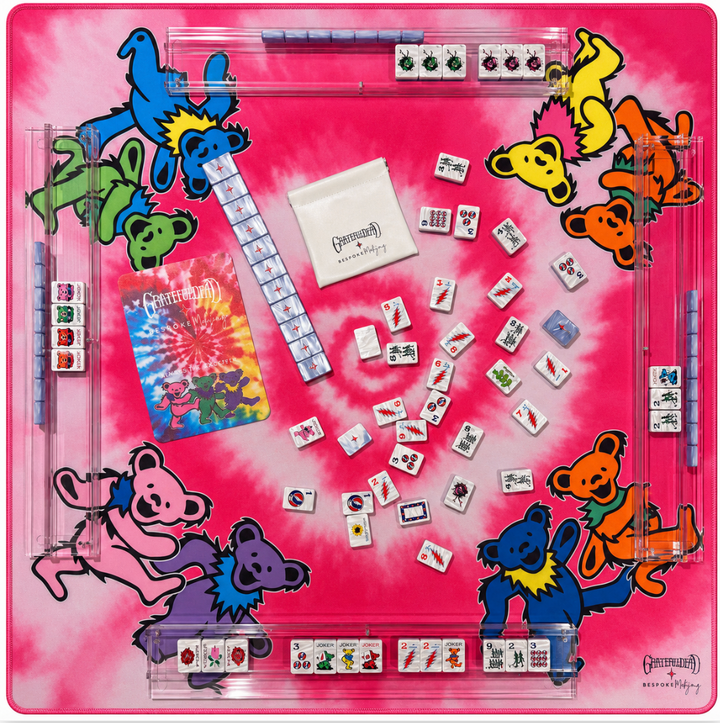 Grateful Dead x Bespoke Mahjong   - STEALIE BLUE TIE DYE PEARL