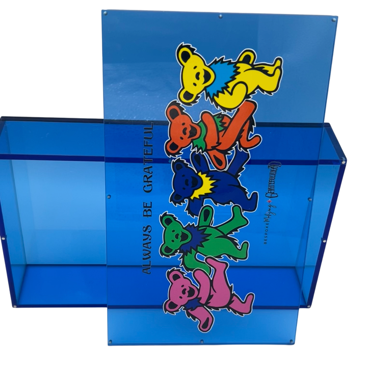 Grateful Dead x Bespoke Mahjong Acrylic Box - Stealie Blue