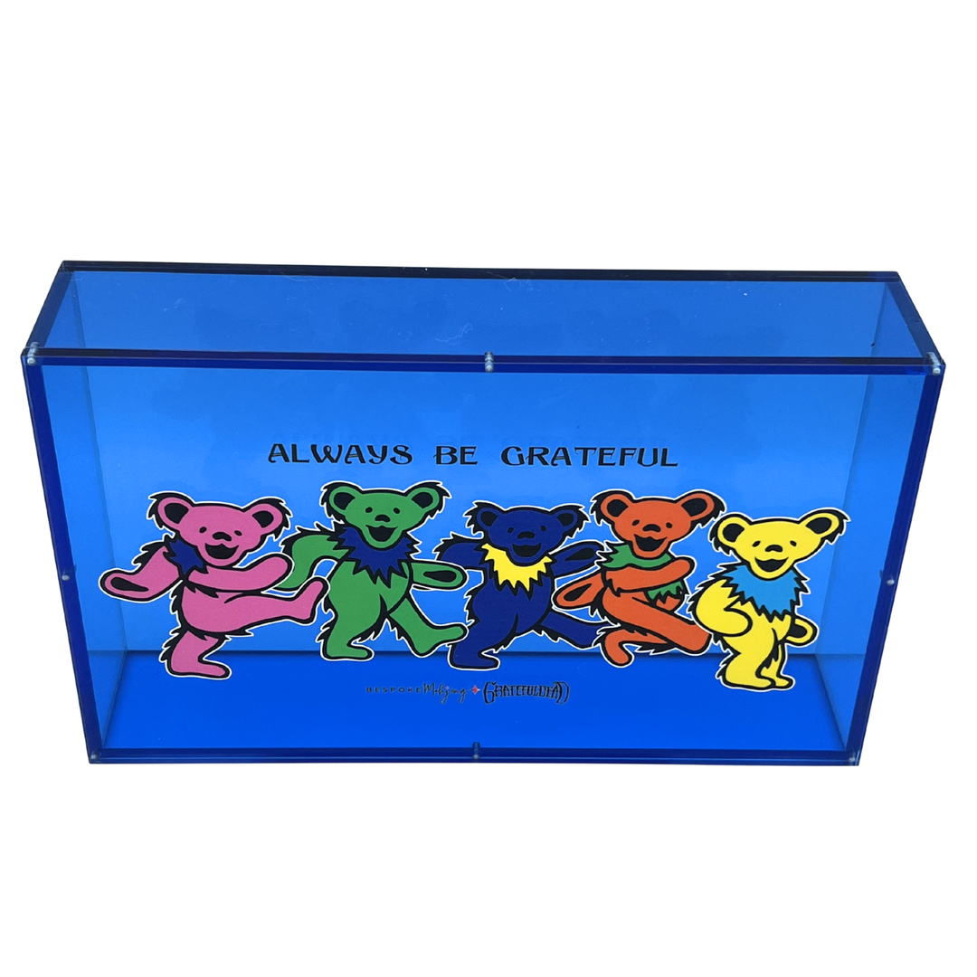 Grateful Dead x Bespoke Mahjong Acrylic Box - Stealie Blue