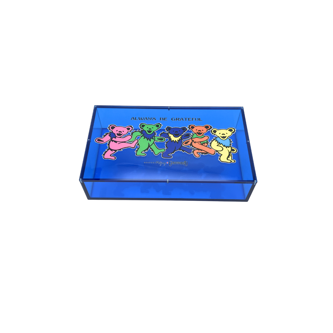 Grateful Dead x Bespoke Mahjong Acrylic Box - Stealie Blue