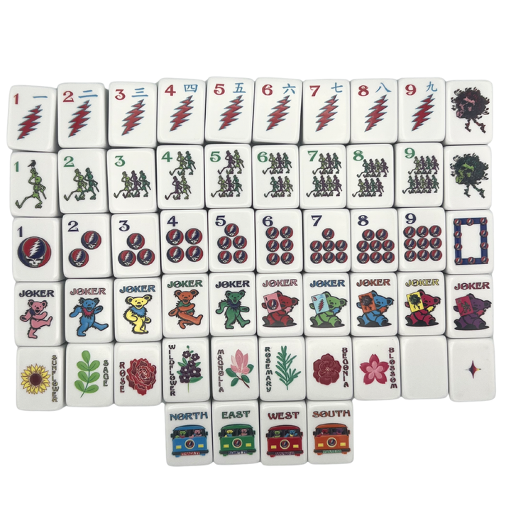 Grateful Dead x Bespoke Mahjong XL Mega Tiles - COSMIC WHITE