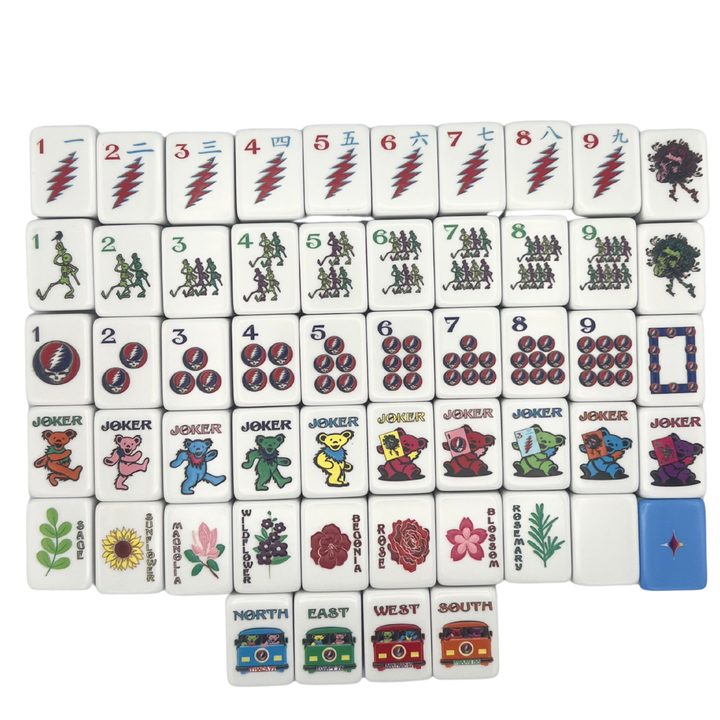 Grateful Dead x Bespoke Mahjong XL Mega Tiles - STEALIE BLUE