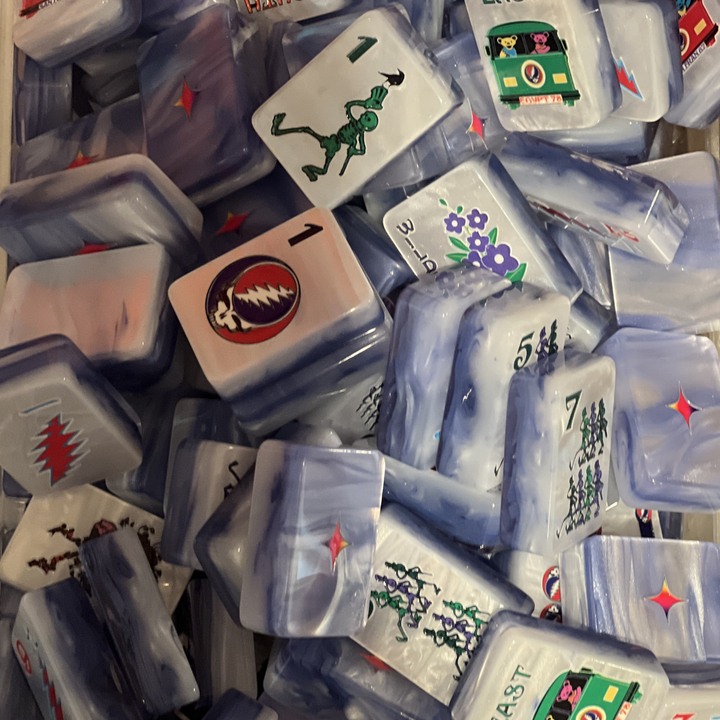 Grateful Dead x Bespoke Mahjong   - STEALIE BLUE TIE DYE PEARL