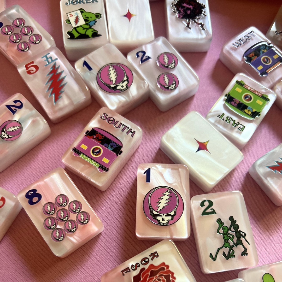 Grateful Dead x Bespoke Mahjong  - ROSE PINK TIE DYE PEARL