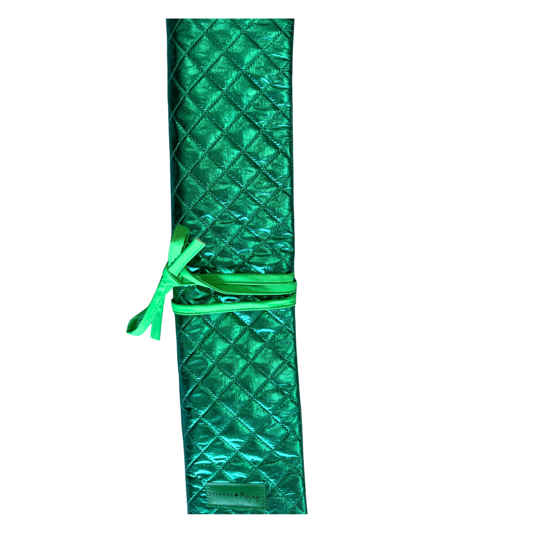 The Quilted Rack Bag - Metallic Emerald