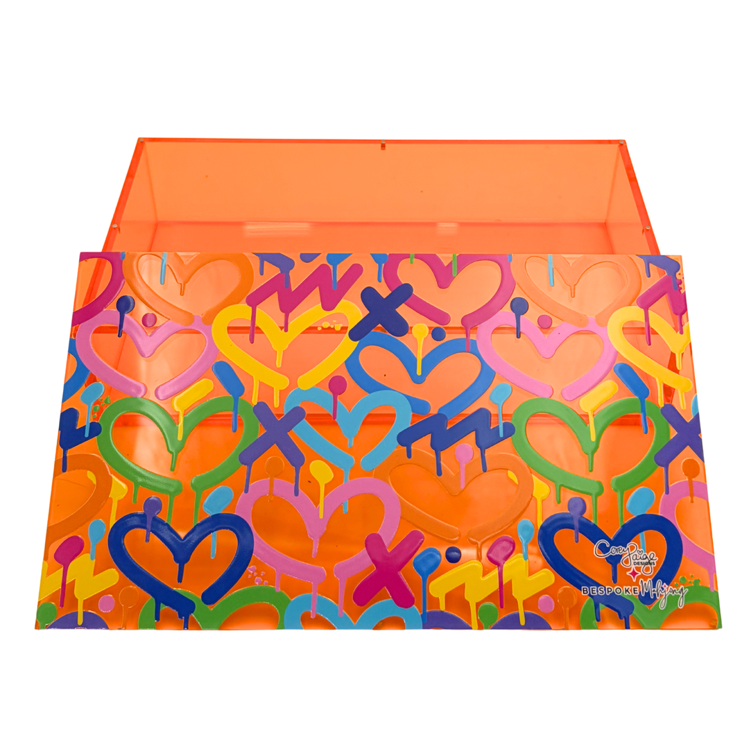 Bespoke x Corey Paige Color Crush Pearl Tiles Acrylic Box - Orange Crush