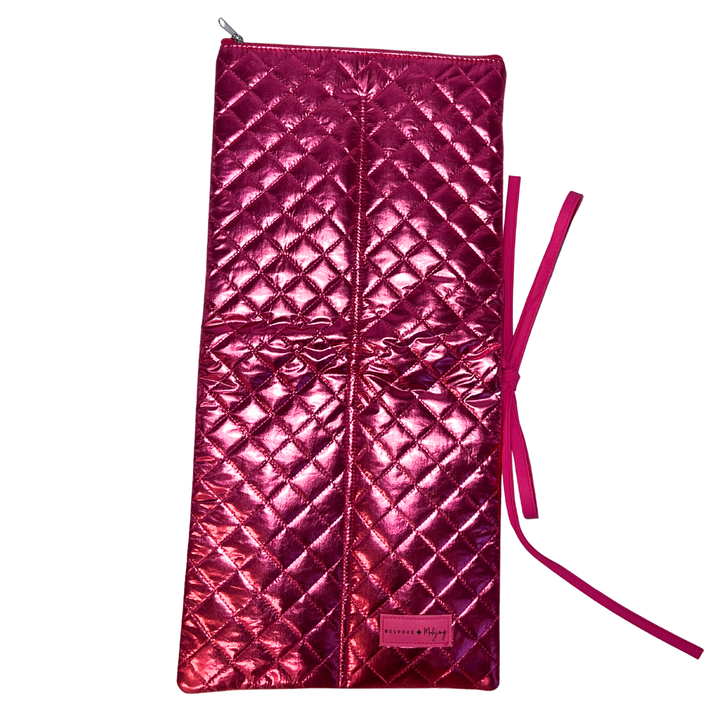 The Quilted Rack Bag - Pink Metallic