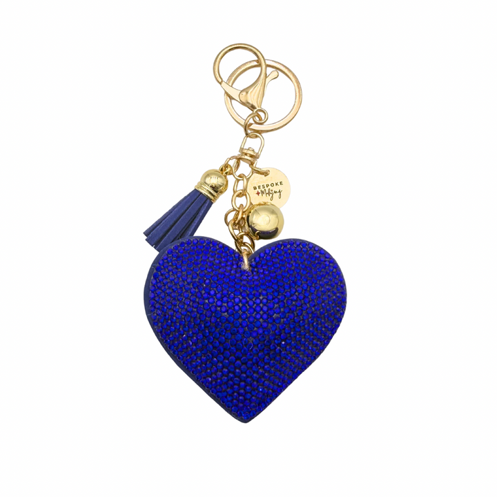 Heart Charm - Cobalt Blue
