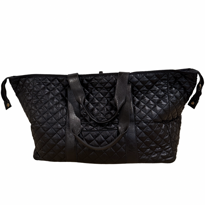 Patch Perfect Quilted Tote - Midnight Black