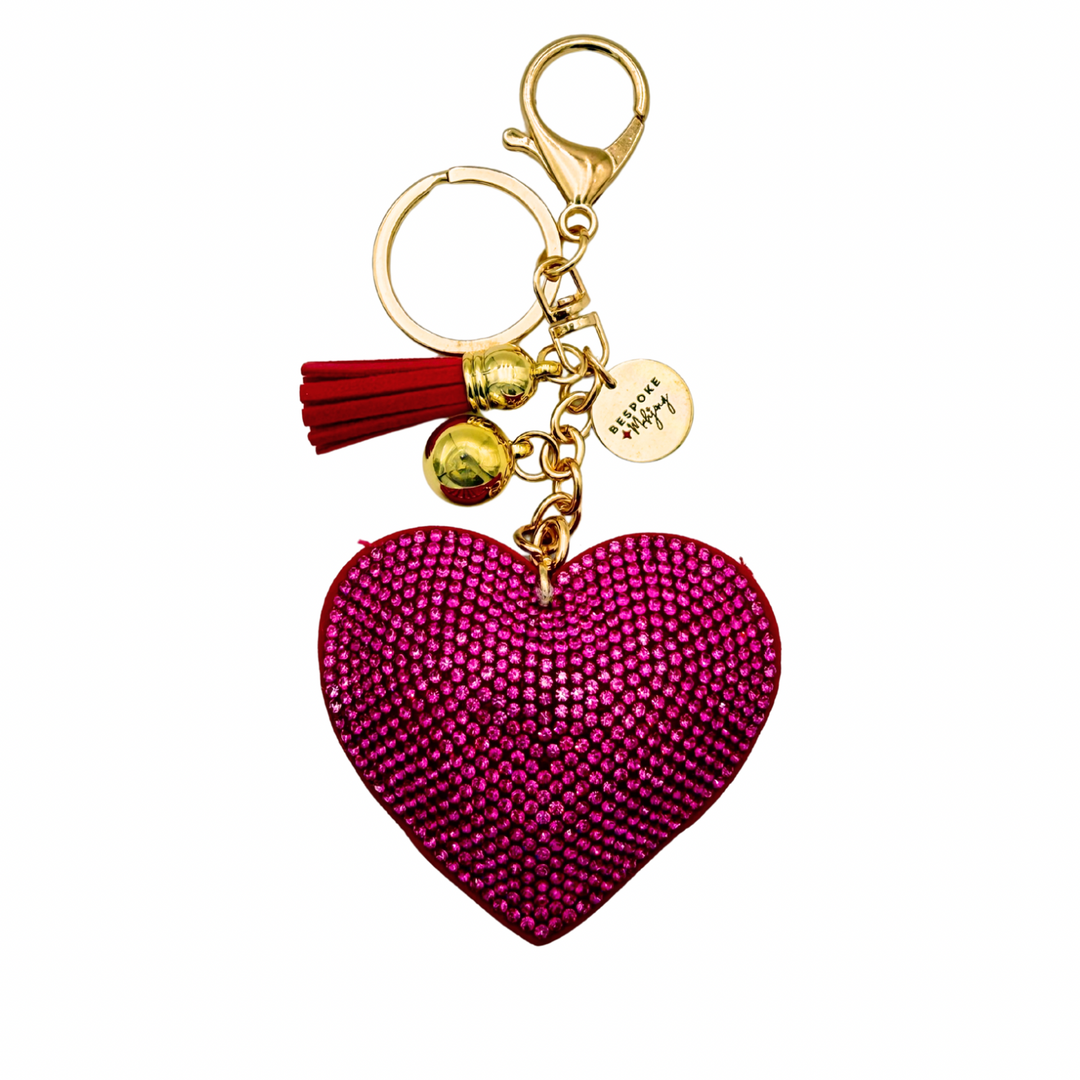 Heart Charm - Hot Pink
