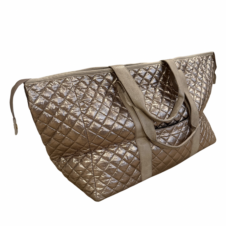 Patch Perfect Quilted Tote - Brushed Gold