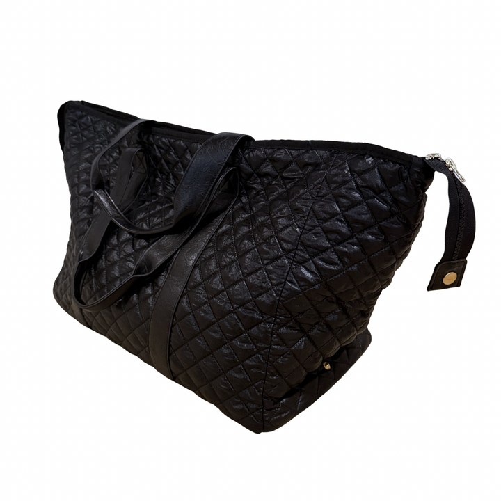 Patch Perfect Quilted Tote - Midnight Black