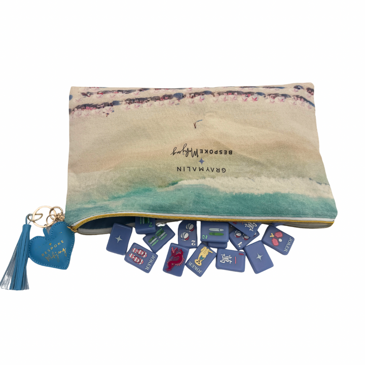 Bespoke X Gray Malin Beach Club Mahjong Tiles - Cabana Blue