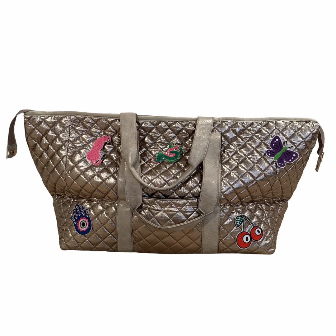 Patch Perfect Quilted Tote - Brushed Gold