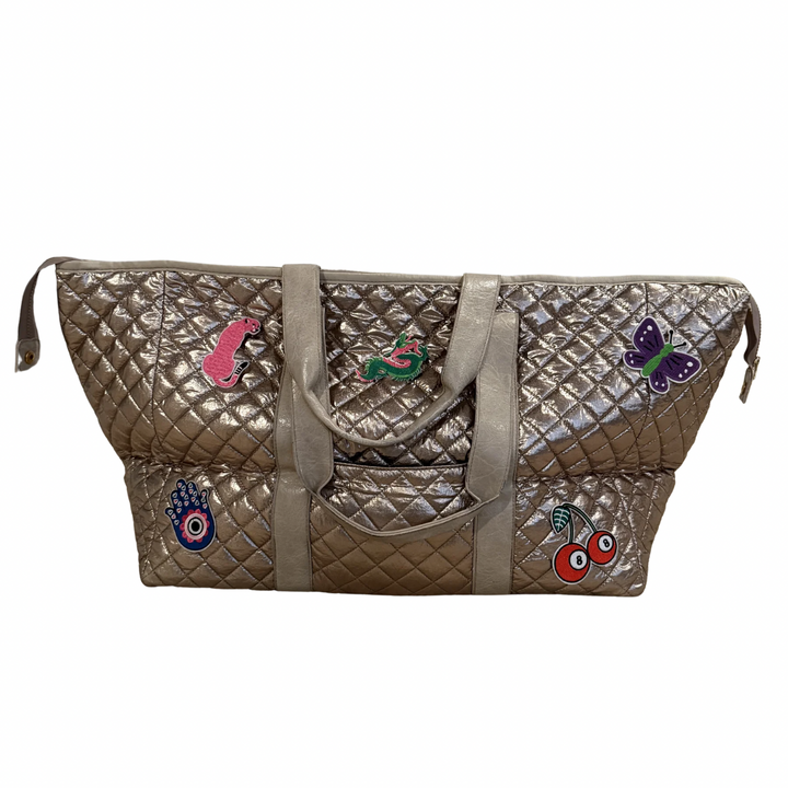 Patch Perfect Quilted Tote - Brushed Gold
