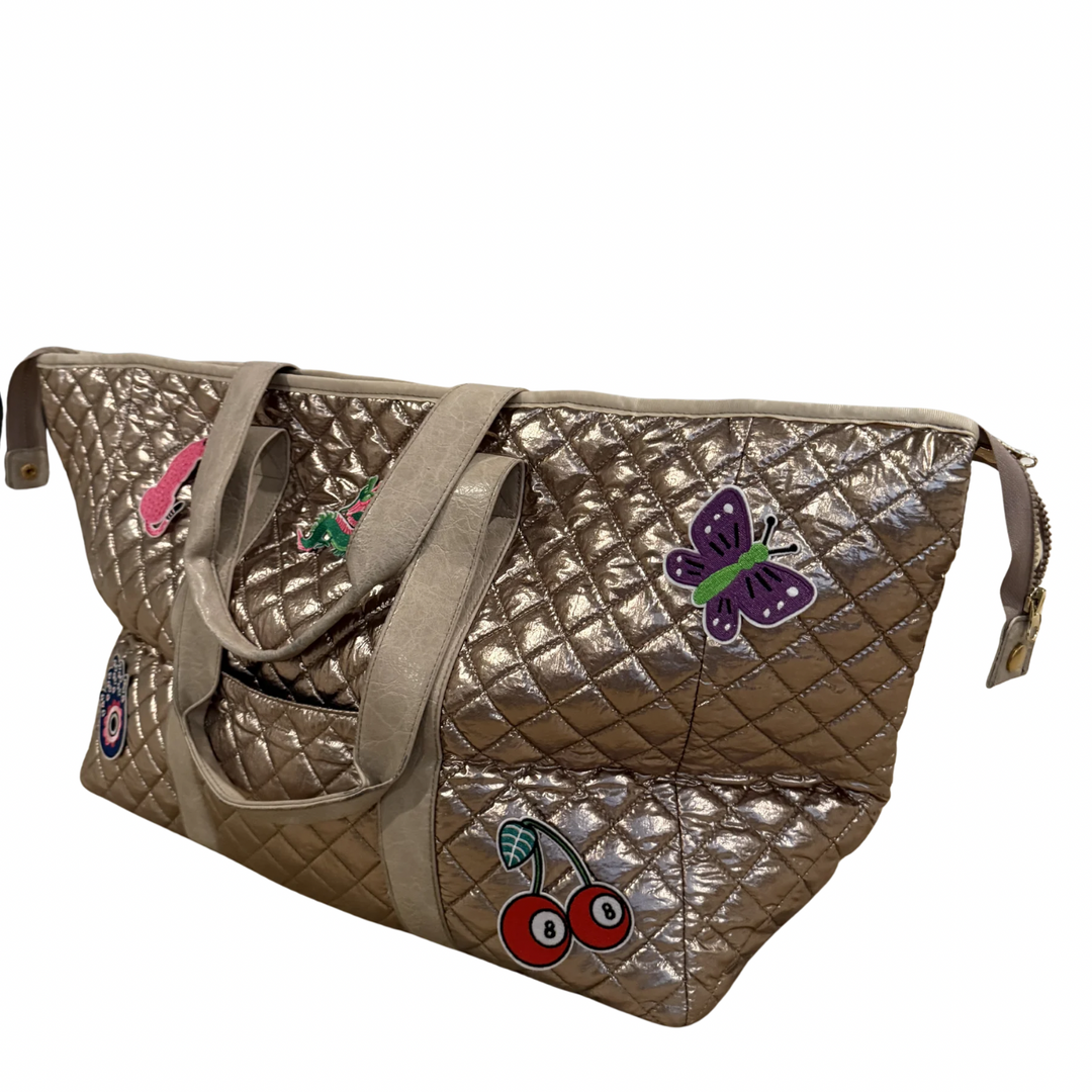 Patch Perfect Quilted Tote - Brushed Gold
