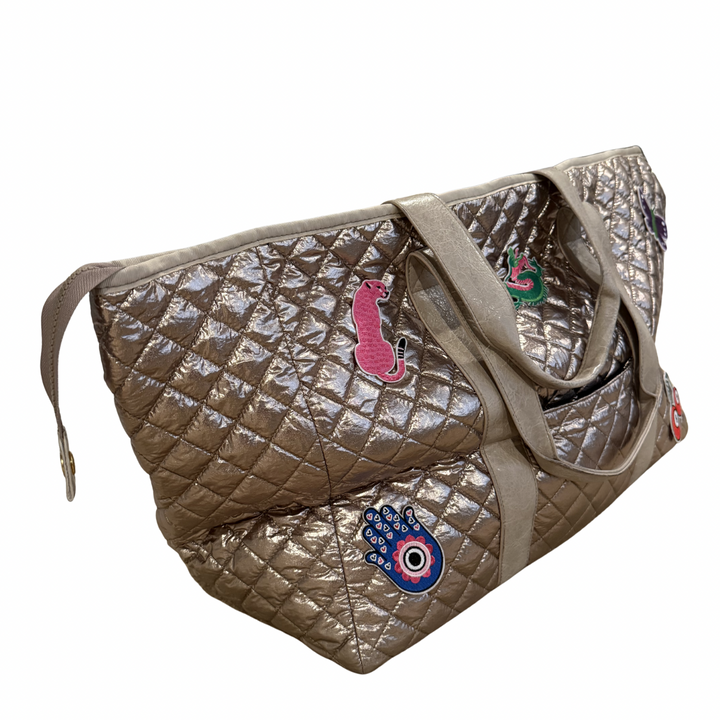 Patch Perfect Quilted Tote - Brushed Gold