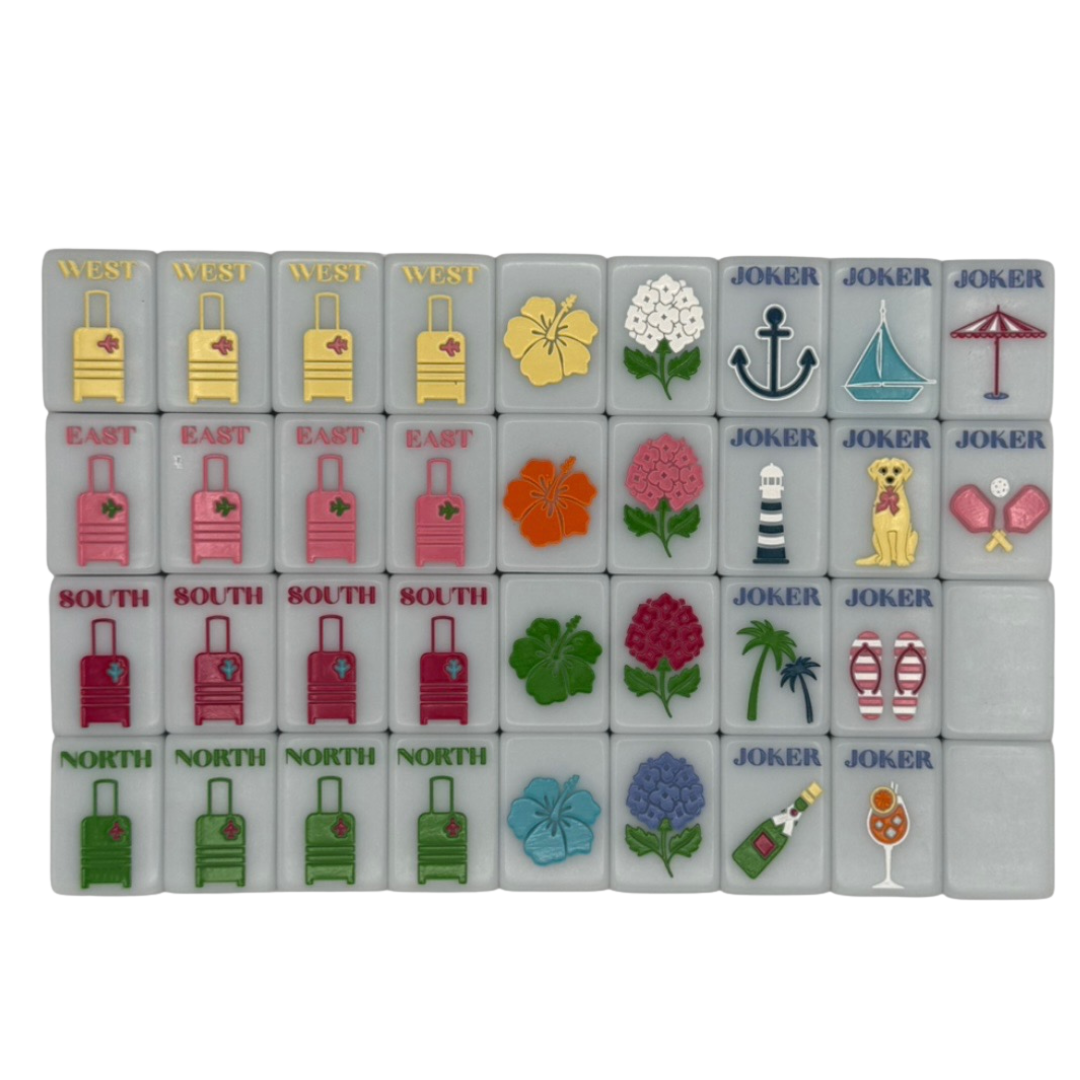 Bespoke X Gray Malin Beach Club Mahjong Tiles - Ocean Blue