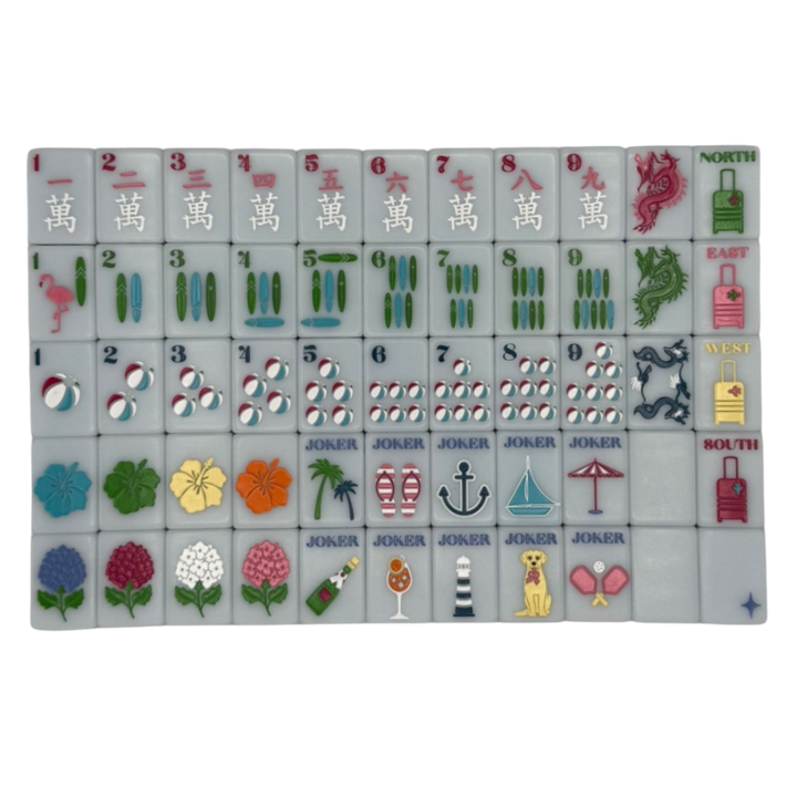 Bespoke X Gray Malin Beach Club Mahjong Tiles - Ocean Blue