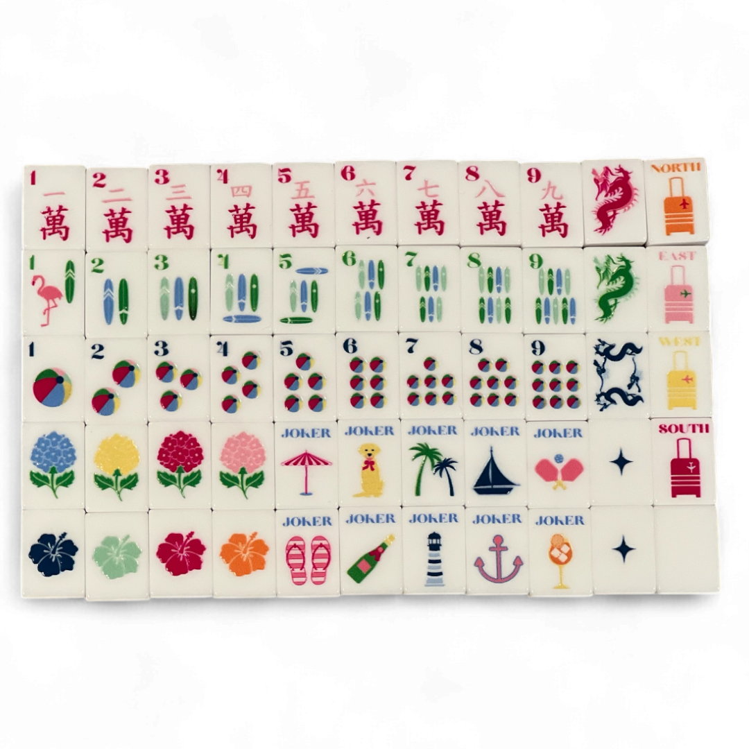 PREORDER - Bespoke Mahjong X Gray Malin Beach Club Mahjong Travel Kit