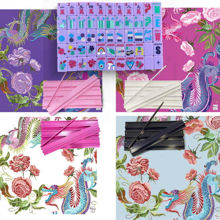 PREORDER  - Lucky Dragons Kit - Lucky Lavender Gray Tiles and Choice of Mats & Racks