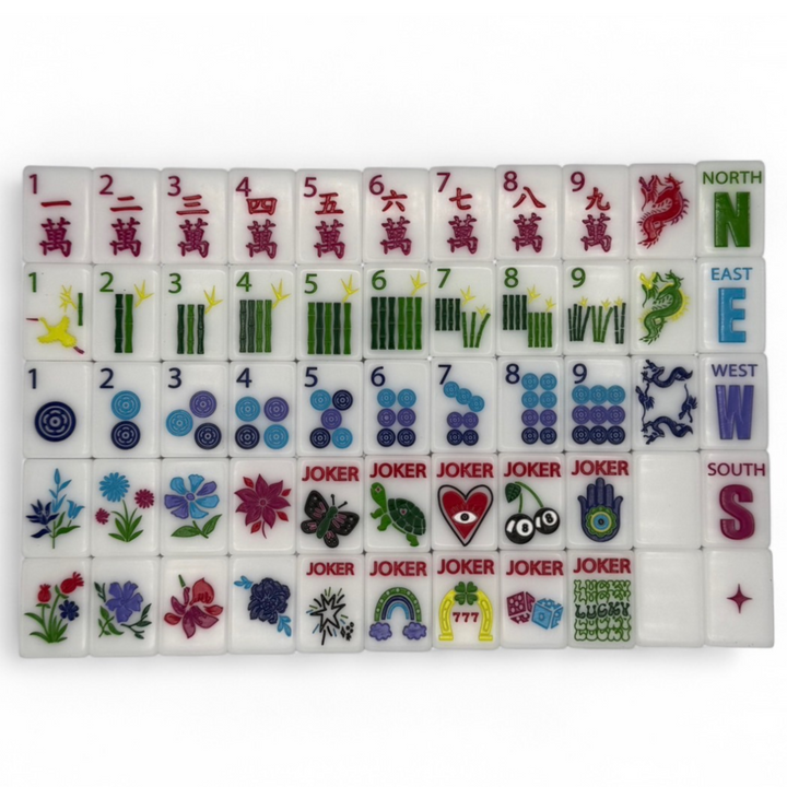 Lucky Florals Kit - Lucky Bright White Tiles and Choice of Mats & Racks