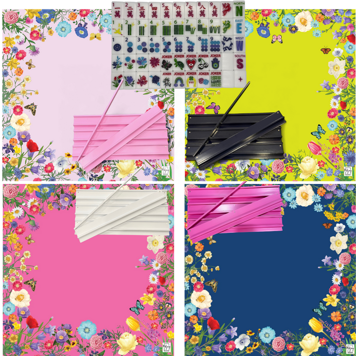 Lucky Florals Kit - Lucky Bright White Tiles and Choice of Mats & Racks