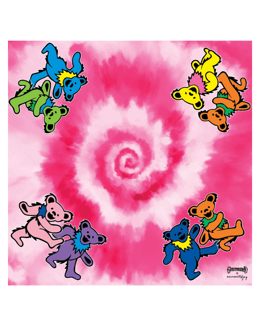 SPECIAL ORDER - THE LAGUNA TABLE - GRATEFUL DEAD x BESPOKE MAHJONG - TIE DYE DANCING BEARS