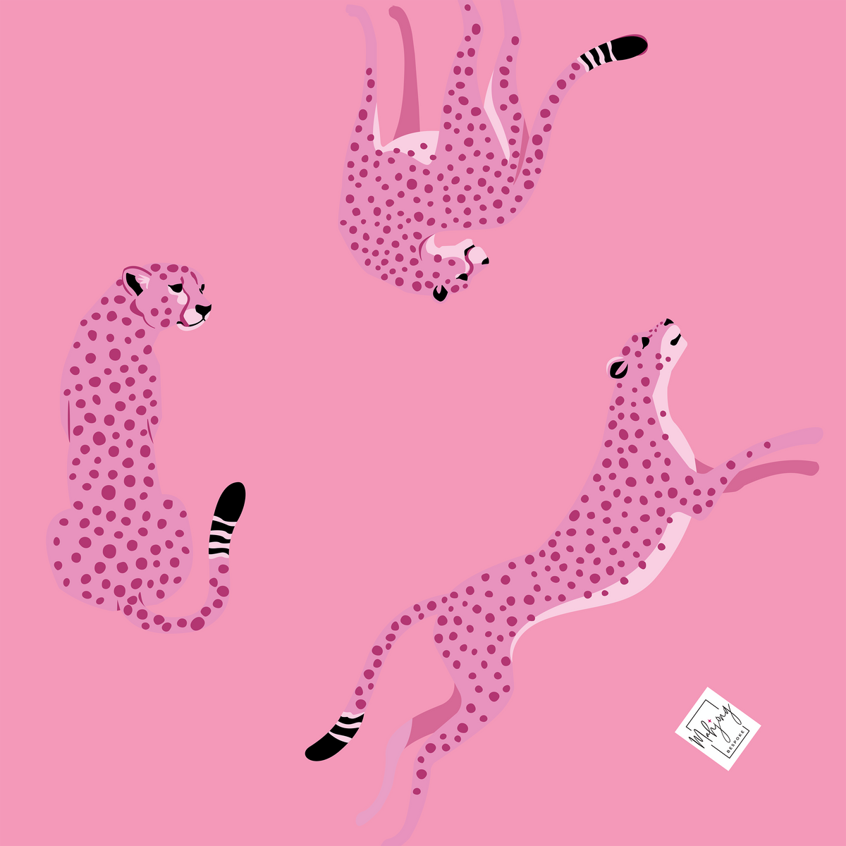 FLIRTY PINK LEOPARDS – Bespoke Mahjong