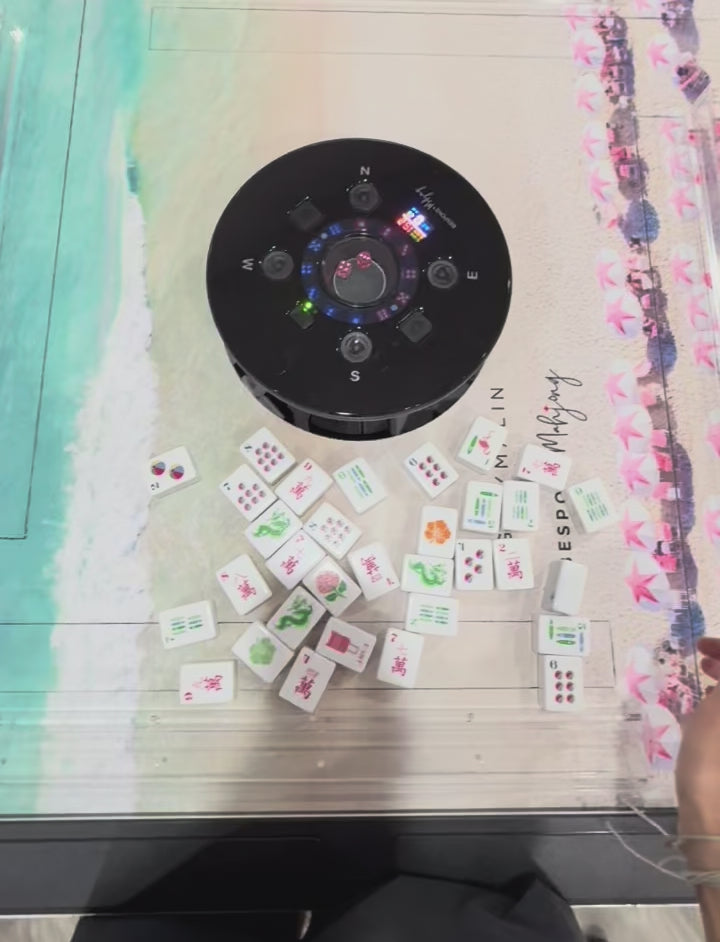Bespoke Mahjong X Gray Malin Laguna Table Bundle - Pink and White Umbrellas, Cape May